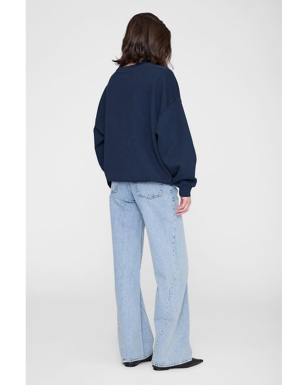 Anine Bing Blue Miles Sweatshirt Collegiate