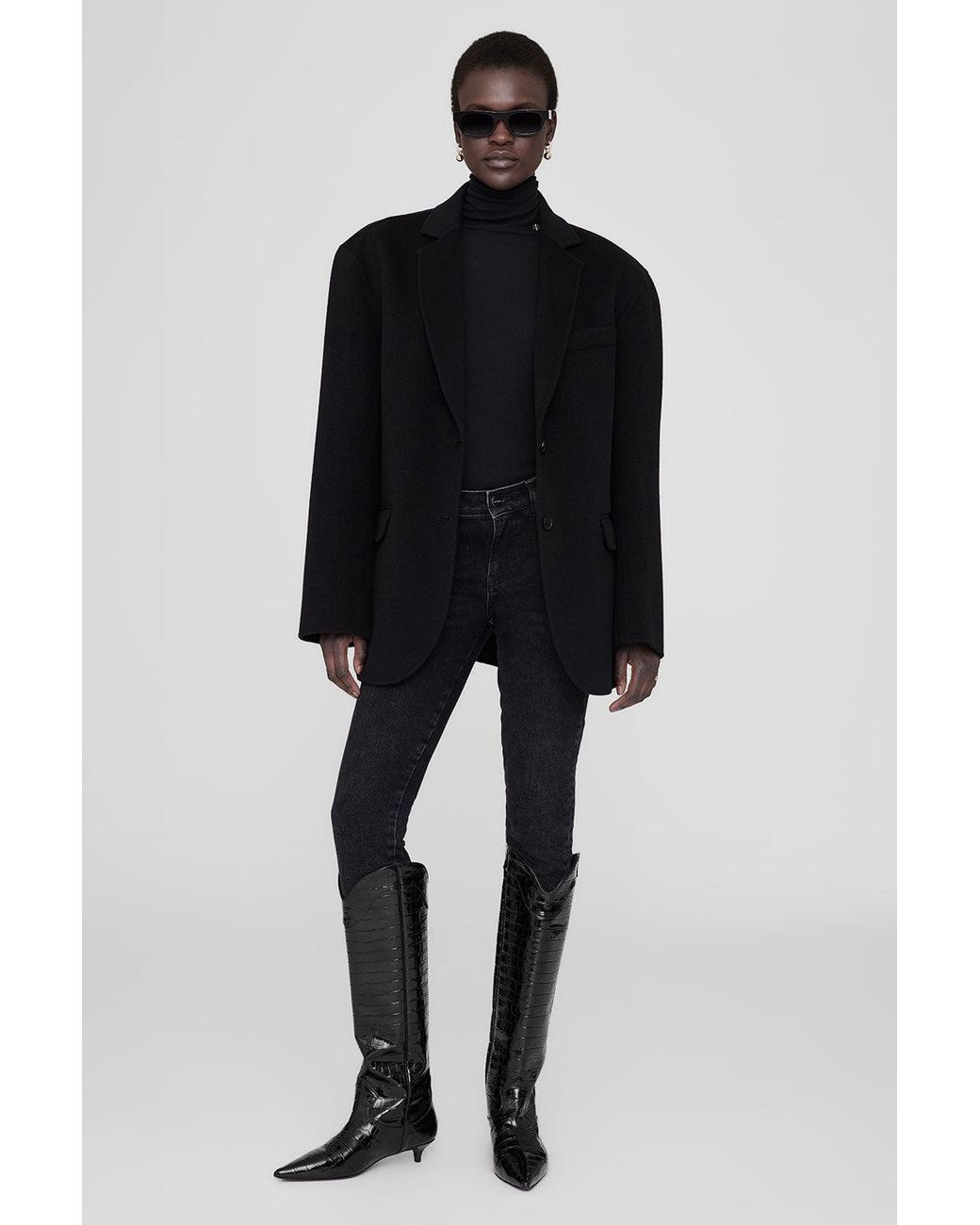 Anine Bing Black Tall Rae Boots
