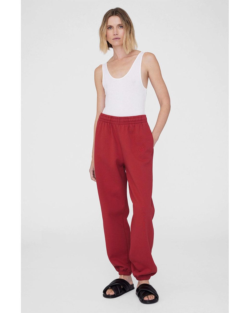 Anine Bing Red Karter Jogger
