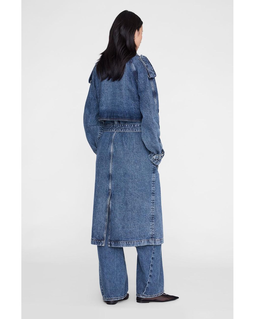 Anine Bing Blue Rickie Maxi Trench