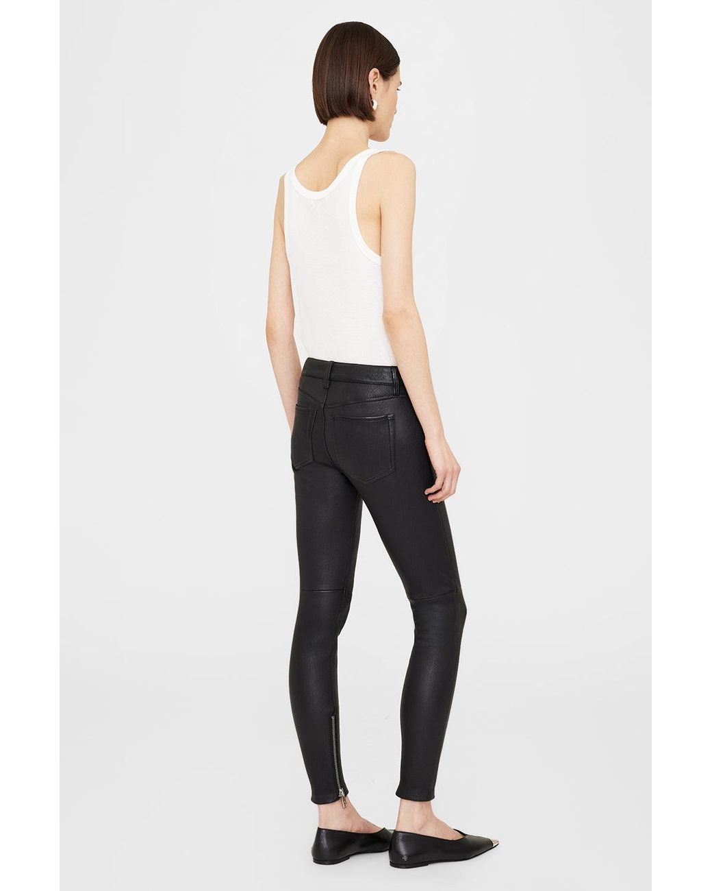 Anine Bing White Remy Pant