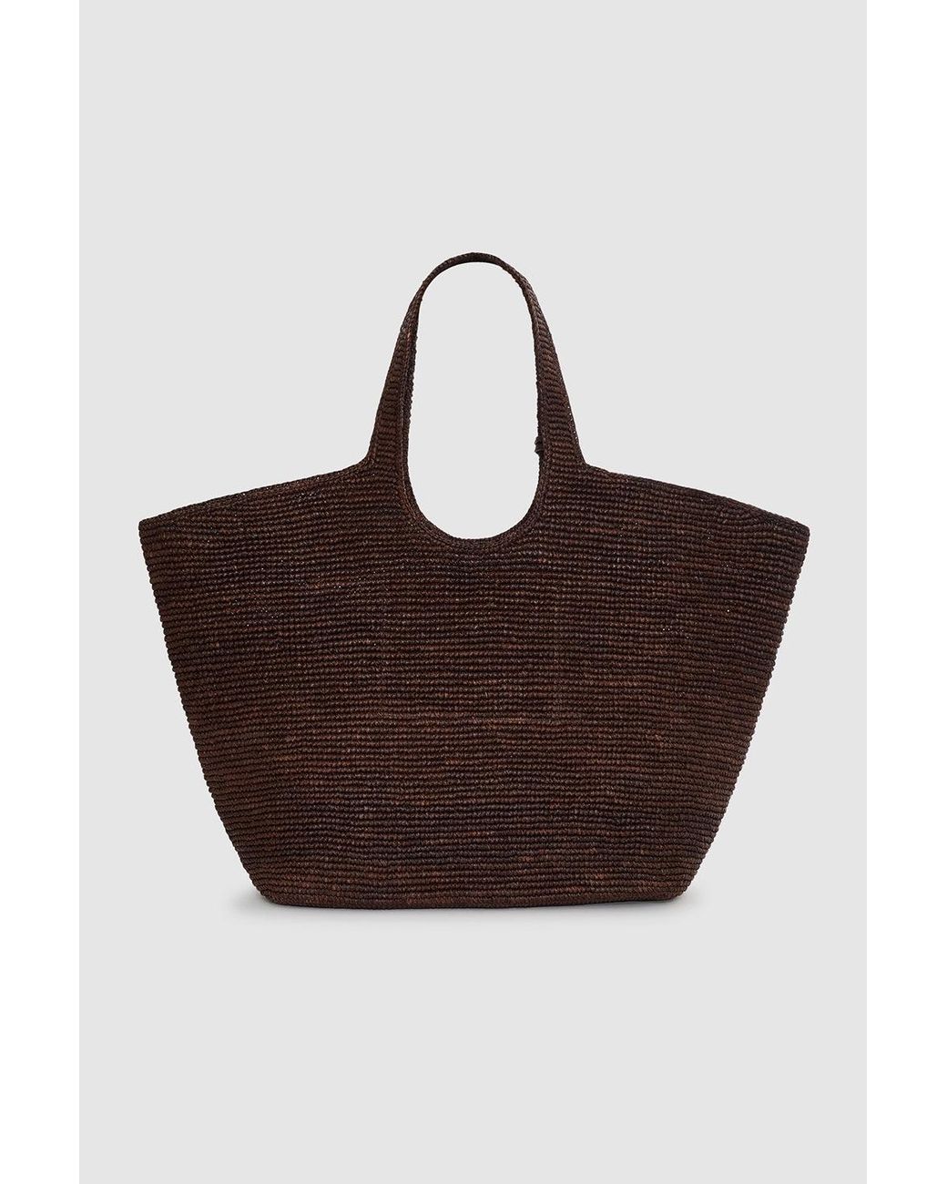 Anine Bing Brown Lili Tote Raffia