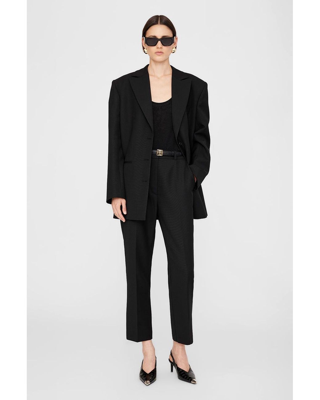 Anine Bing Black Blaine Trouser