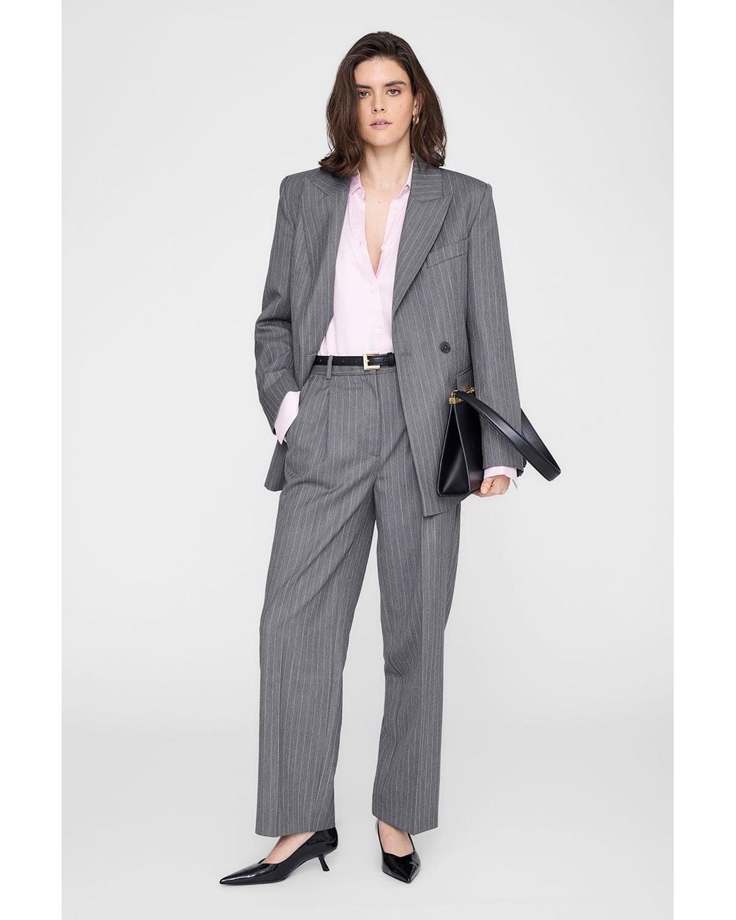 Anine Bing Gray Bridget Shirt