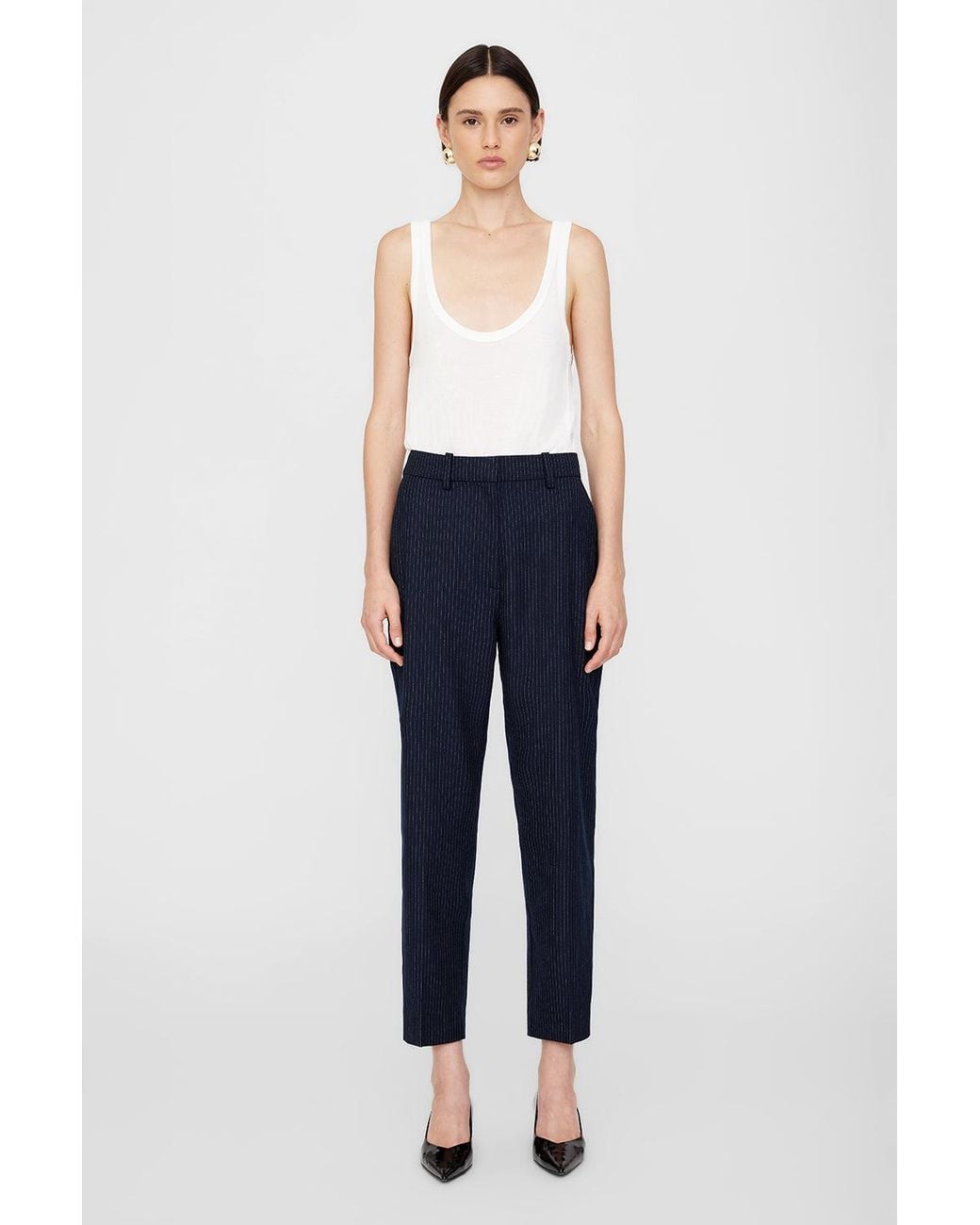 Anine Bing Blue Blaine Trouser