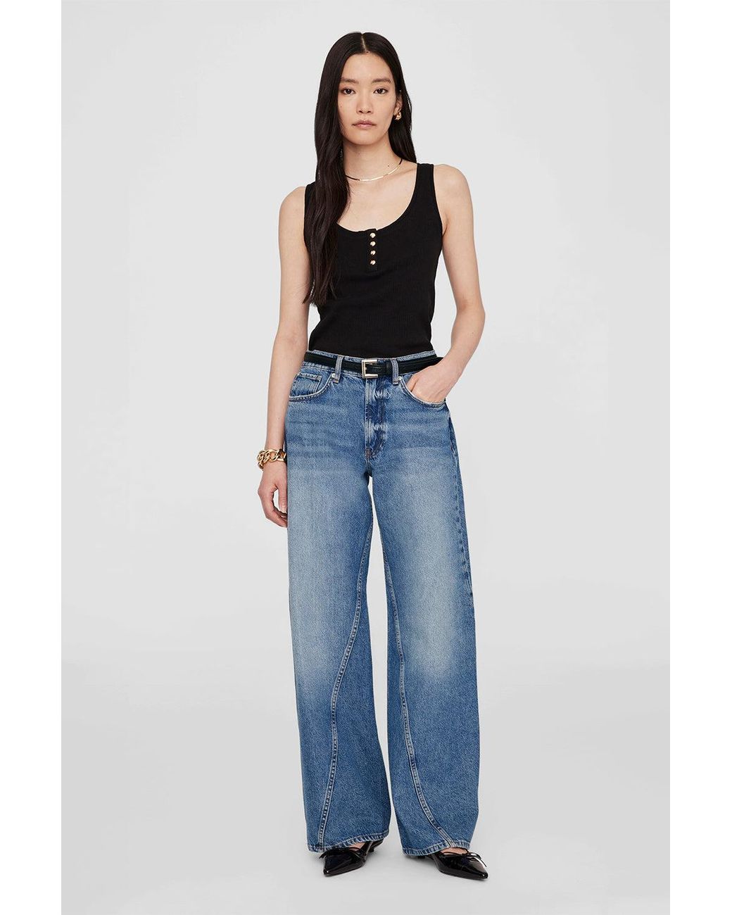 Anine Bing Blue Alessia Tank