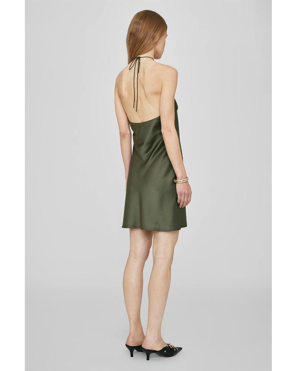 Anine Bing Green Leanne Mini Dress