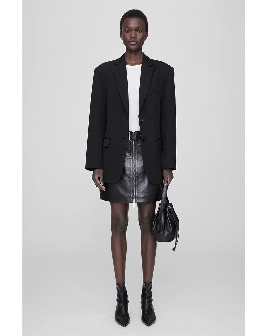 Anine Bing Black Ana Skirt
