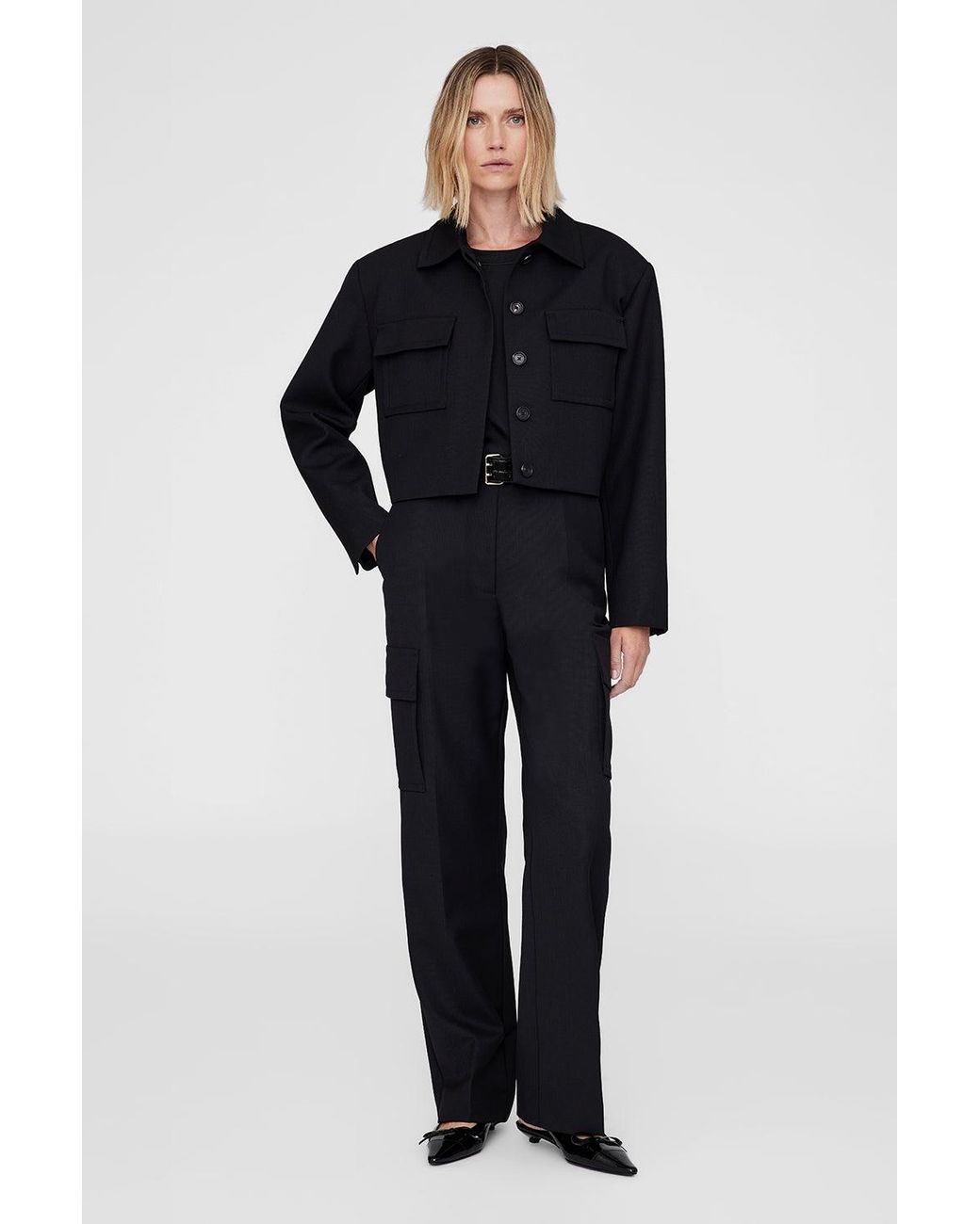 Anine Bing Blue Dayton Cargo Pant