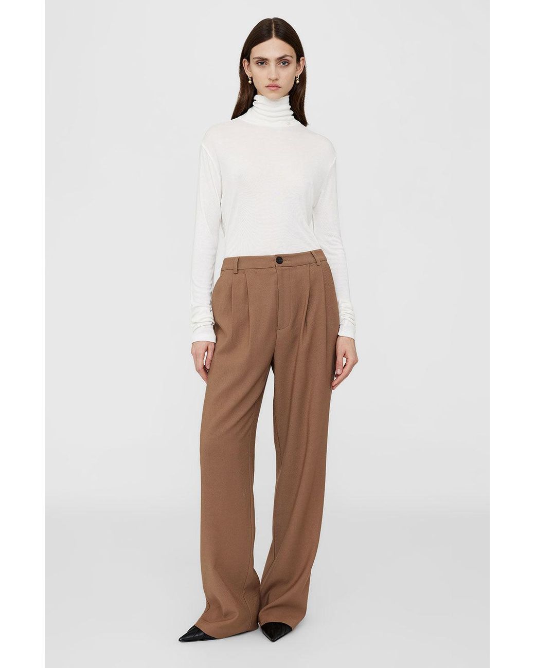 Anine Bing White Carrie Pant