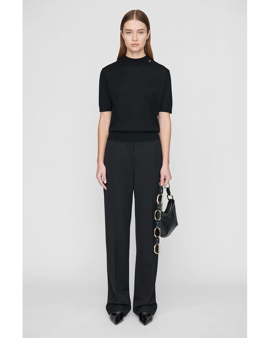 Anine Bing Black Classic Pant