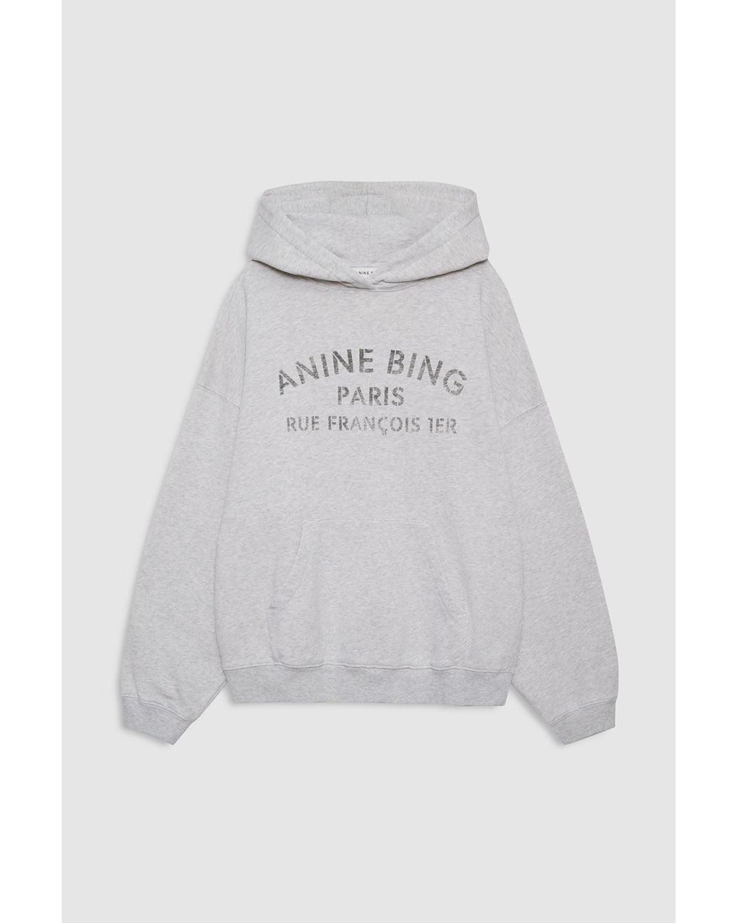 Anine Bing Blue Harvey Sweatshirt Paris Stencil