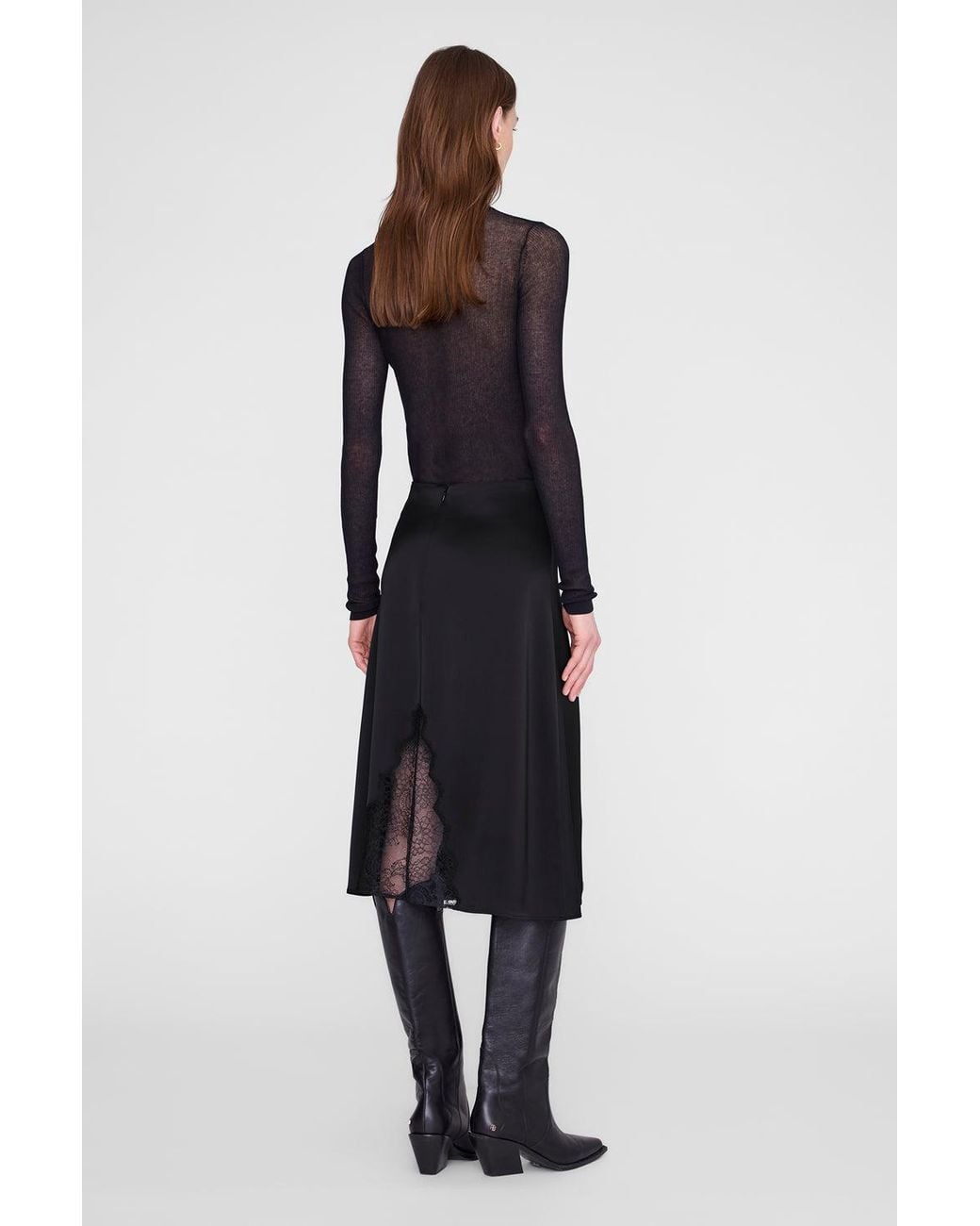 Anine Bing Black Malou Skirt