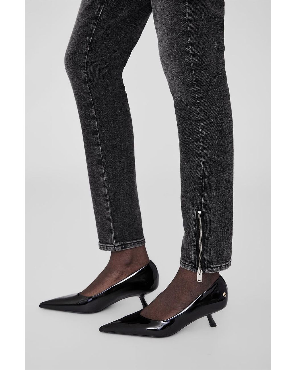 Anine Bing White Jax Jean