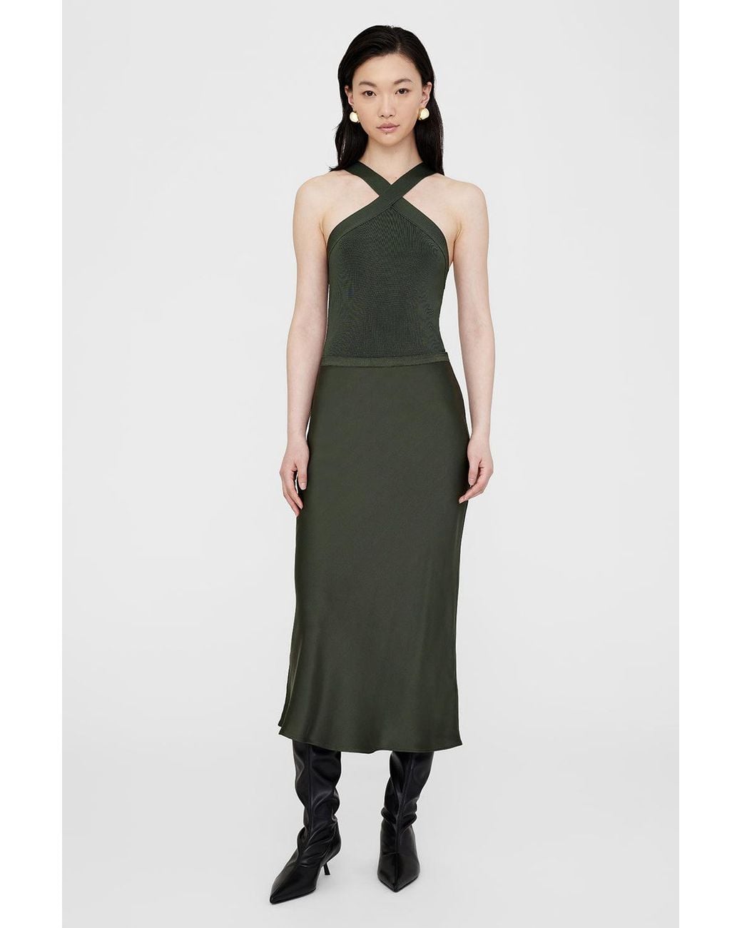 Anine Bing Multicolor Bar Silk Skirt
