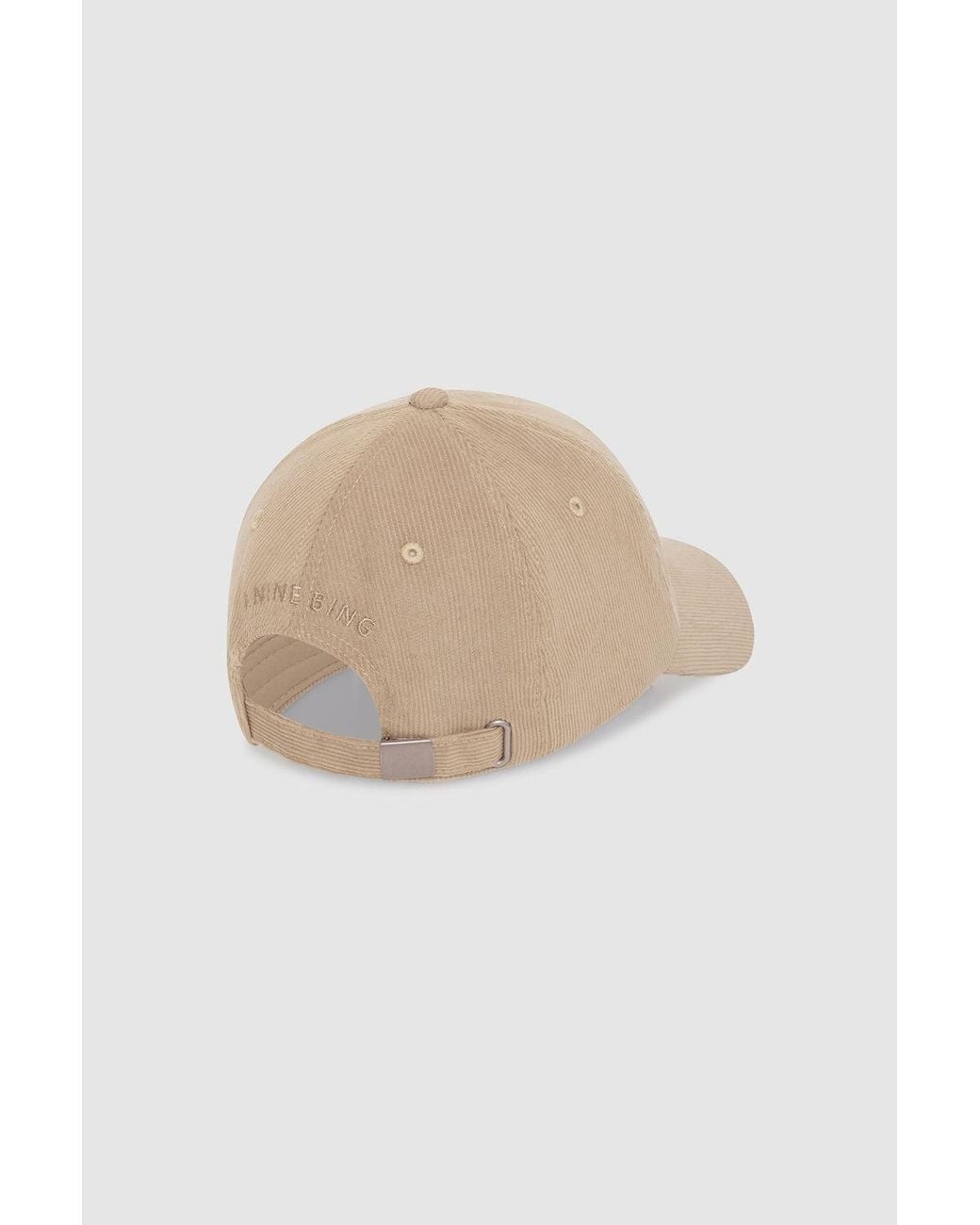Anine Bing Natural Jeremy Baseball Cap Ab Corduroy