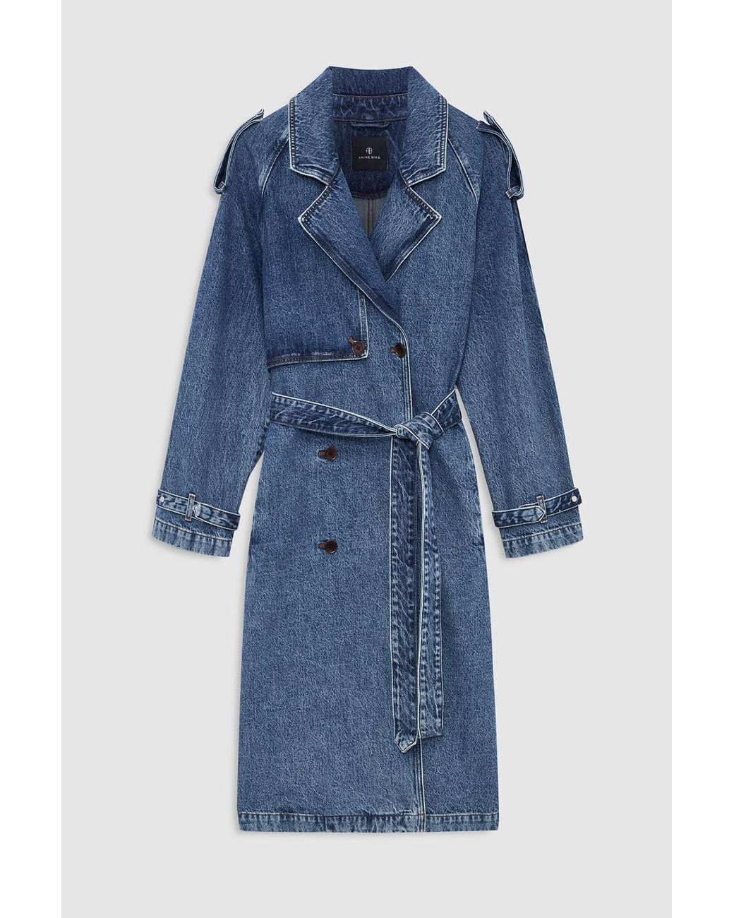 Anine Bing Blue Rickie Maxi Trench