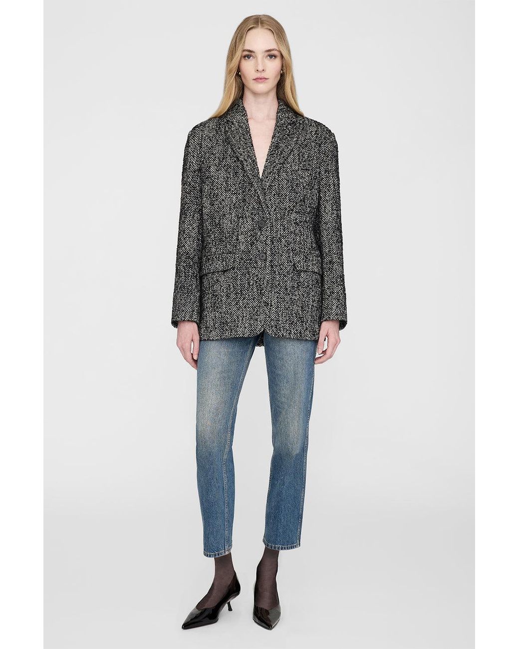 Anine Bing Blue Quinn Blazer