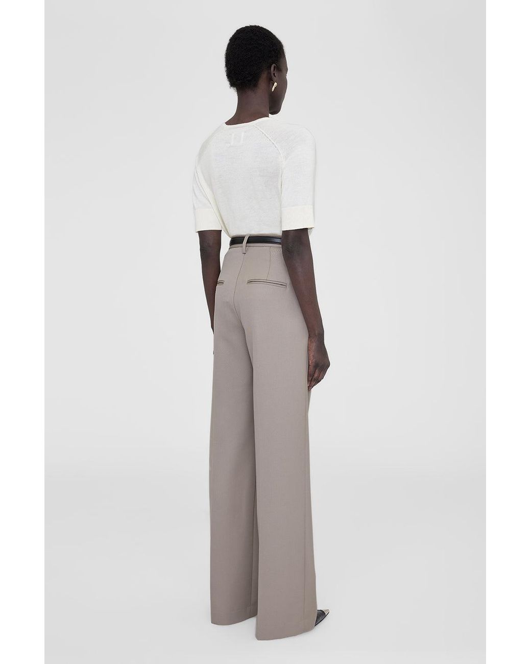 Anine Bing Gray Carrie Pant