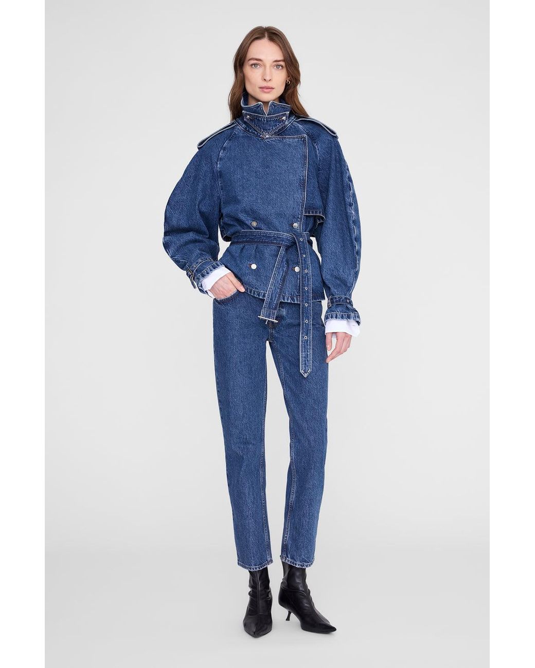 Anine Bing Blue Pascale Trench