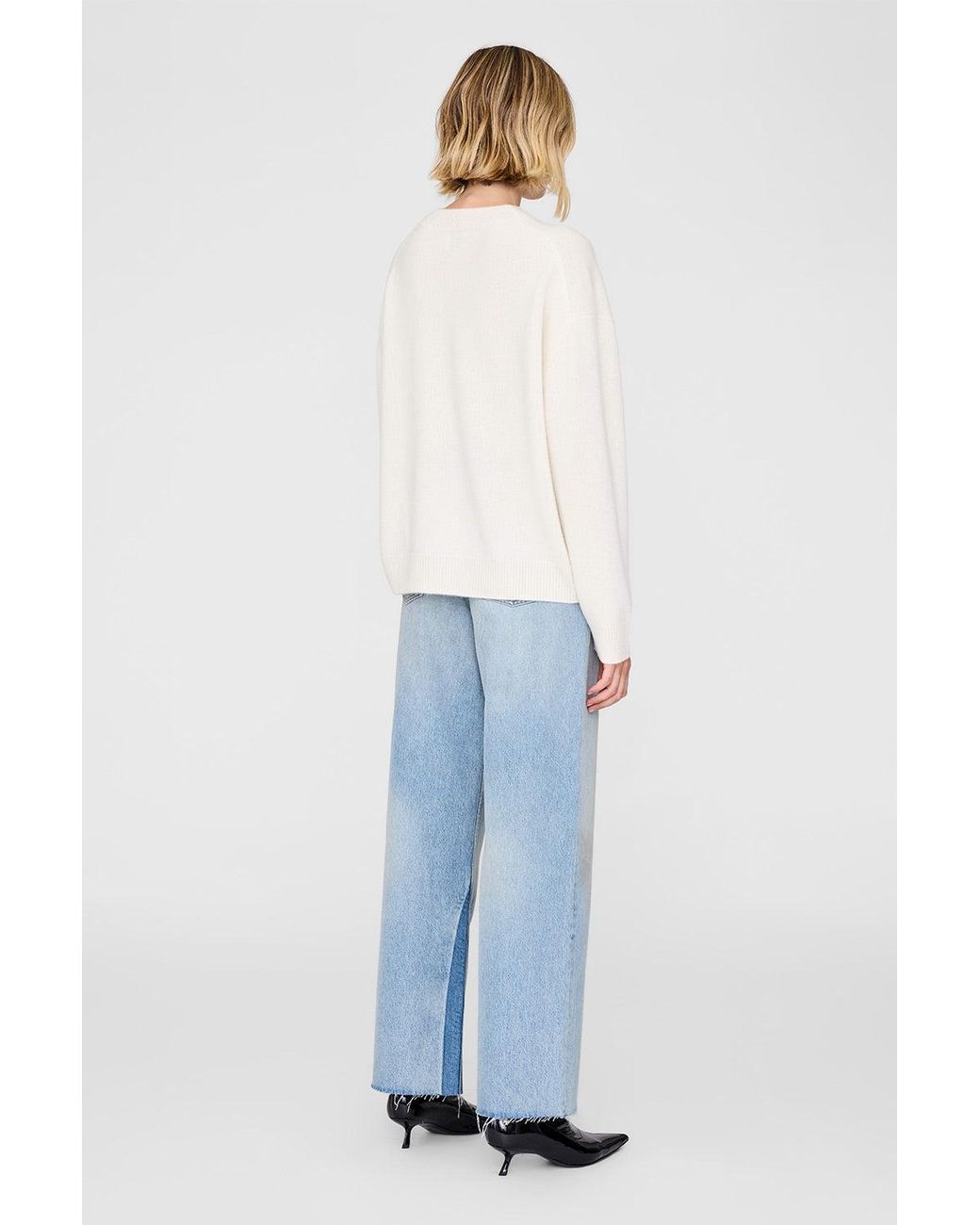 Anine Bing Blue Lee Crew Sweater