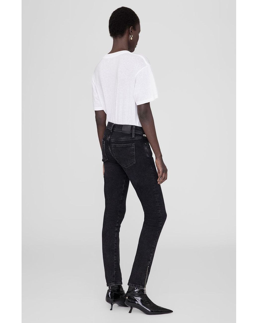 Anine Bing White Jax Jean