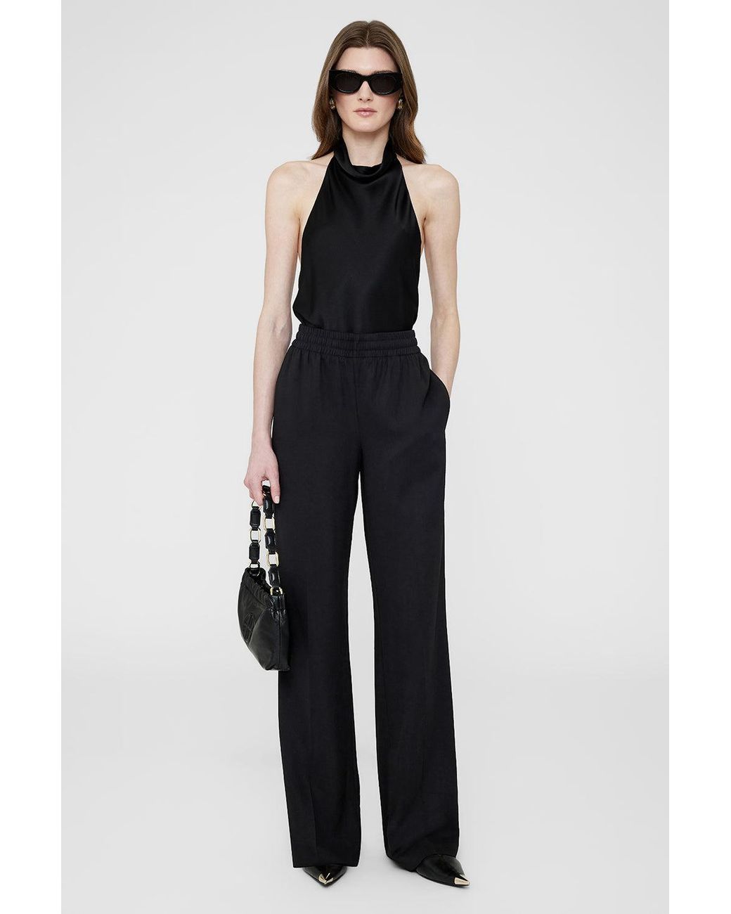 Anine Bing Black Soto Pant