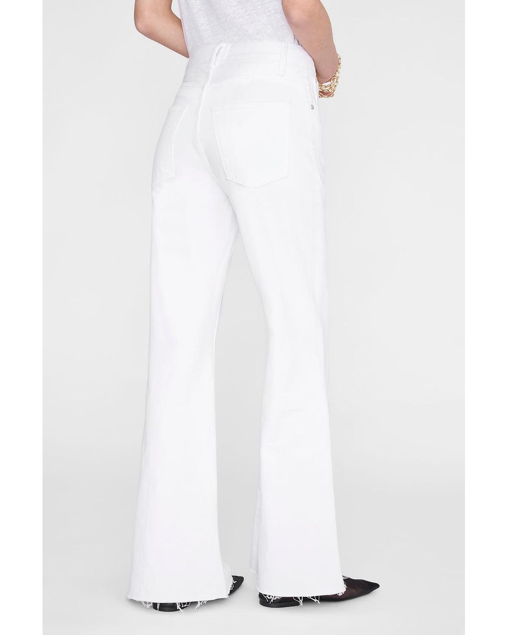 Anine Bing White Wyatt Jean 34"