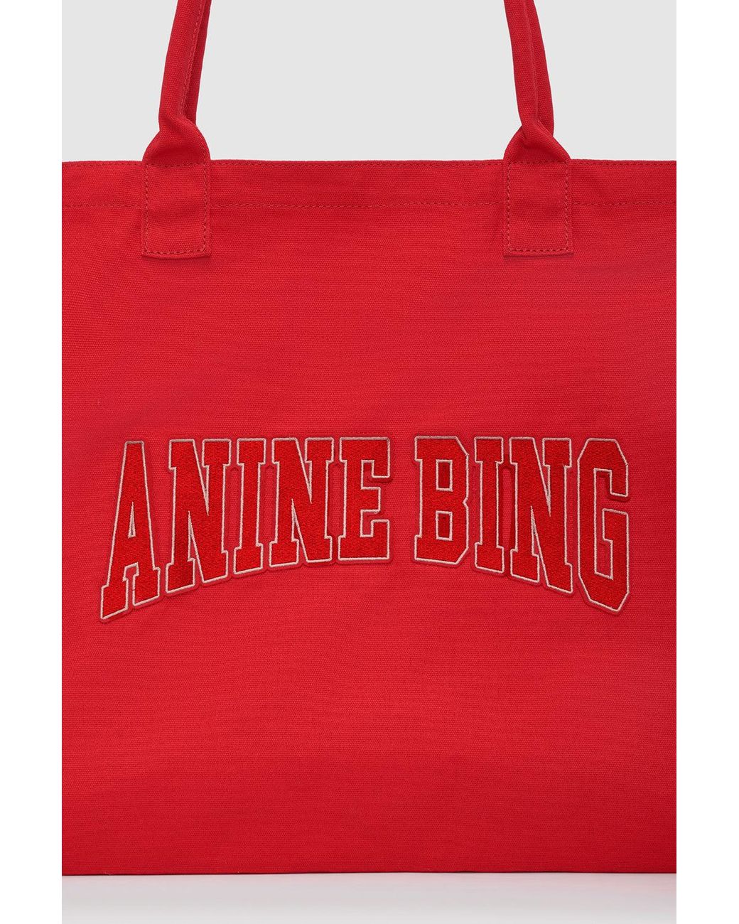 Anine Bing Red Leo Canvas Tote