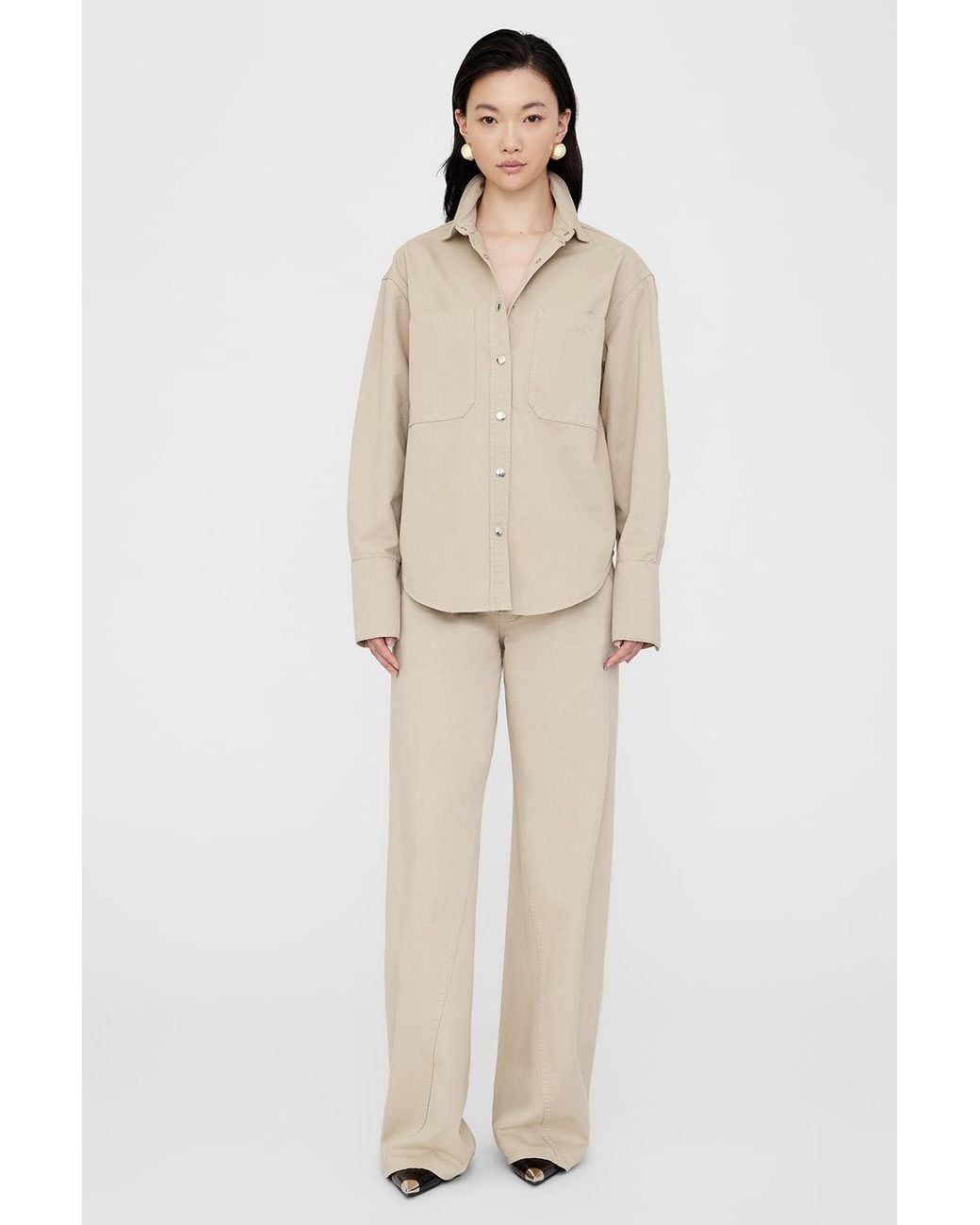 Anine Bing Natural Dante Shirt