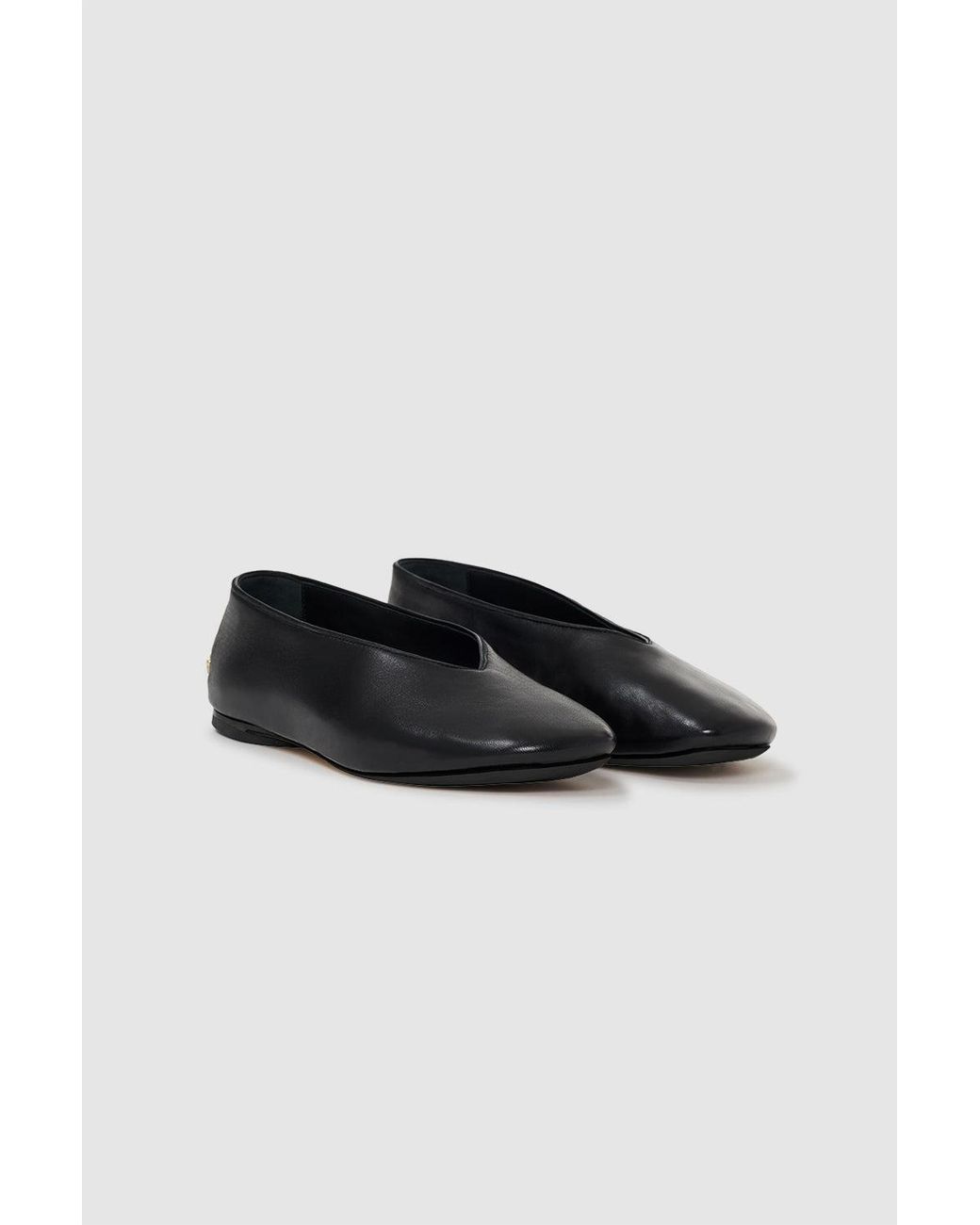 Anine Bing Black Ana Flats Smooth Leather