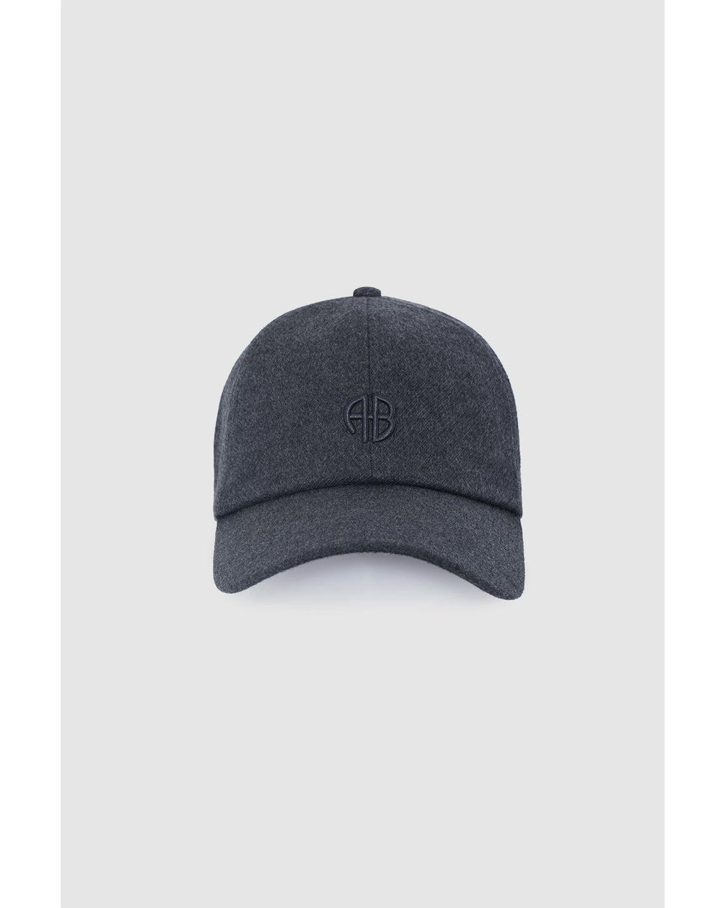 Anine Bing Blue Jeremy Baseball Cap Wool