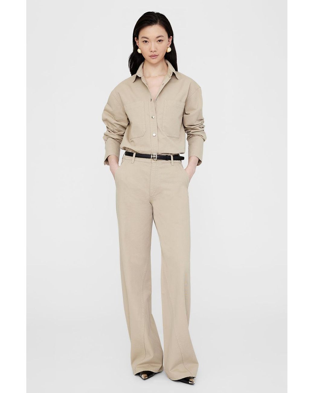 Anine Bing Natural Dante Shirt