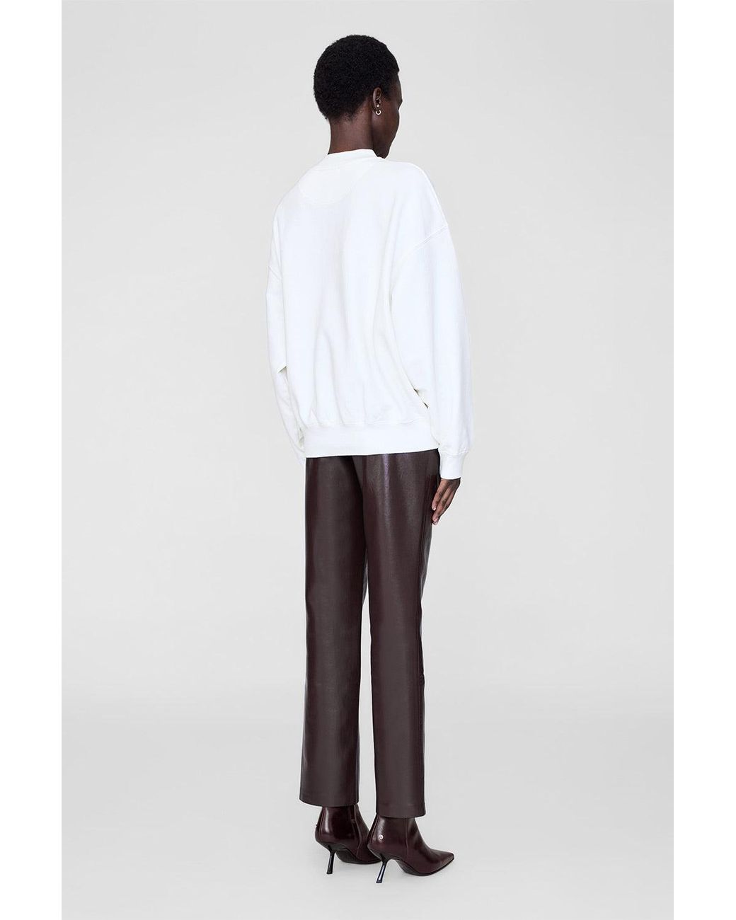 Anine Bing White Jaci Sweatshirt Los Angeles