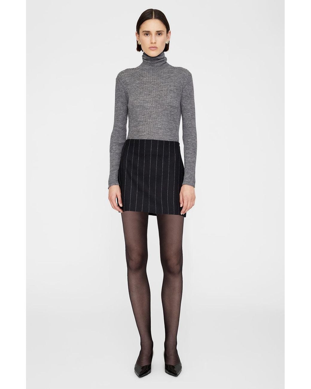 Anine Bing Black Tierra Skirt