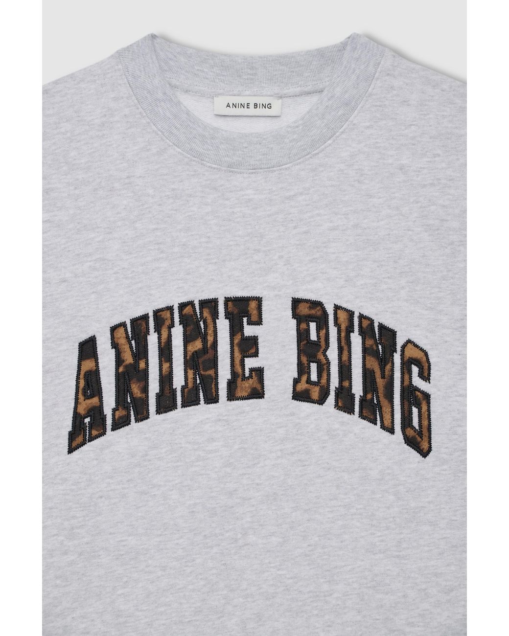 Anine Bing Blue Miles Sweatshirt Leopard