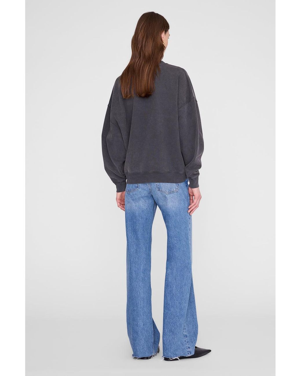 Anine Bing Blue Miles Sweatshirt Leo Muse