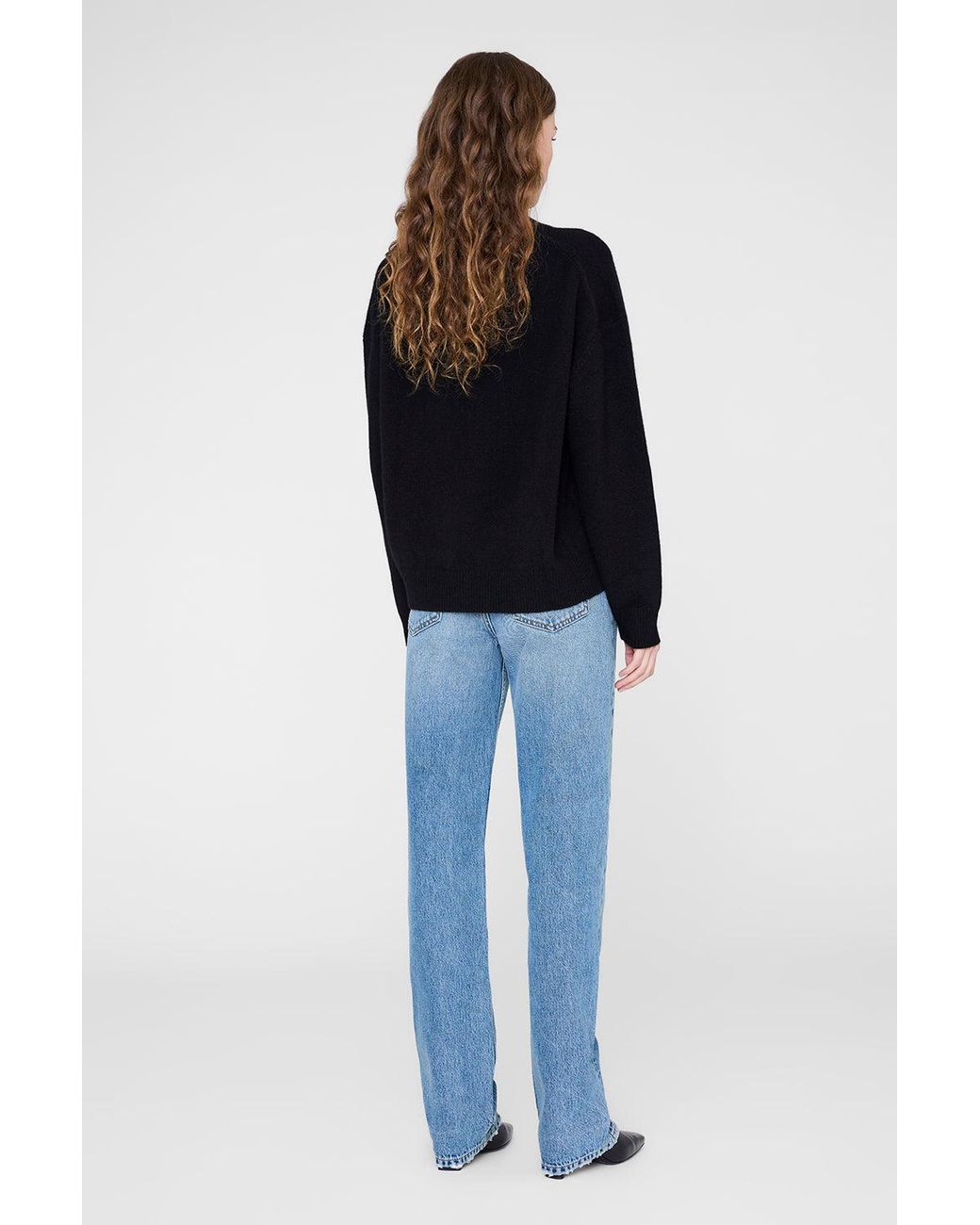 Anine Bing Blue Lee Crew Sweater