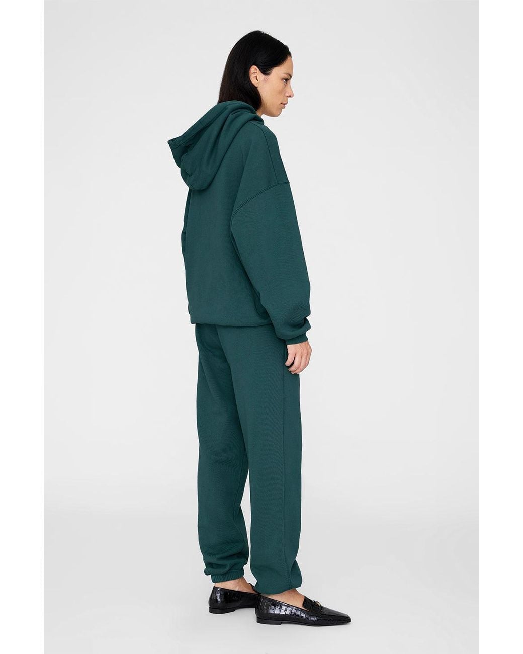 Anine Bing Green Karter Jogger Framed Monogram