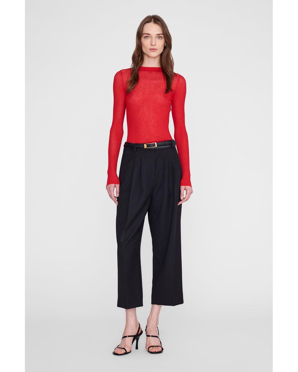 Anine Bing Red Tiana Sweater