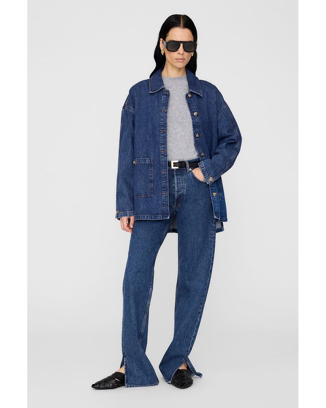 Anine Bing Blue Jackson Sweater