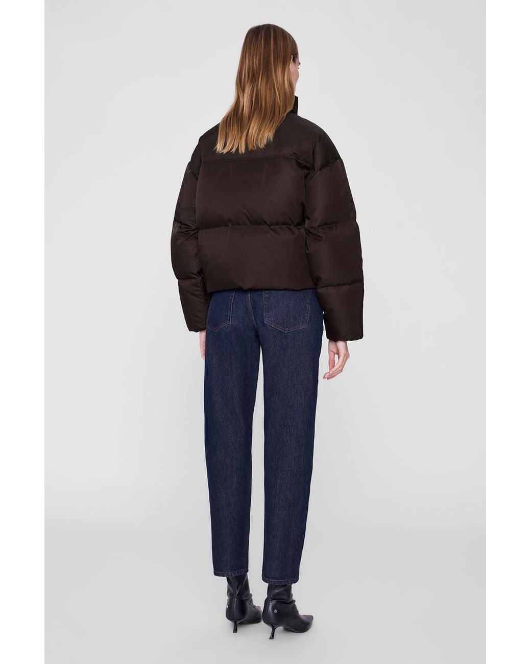 Anine Bing Blue Oslo Cropped Puffer