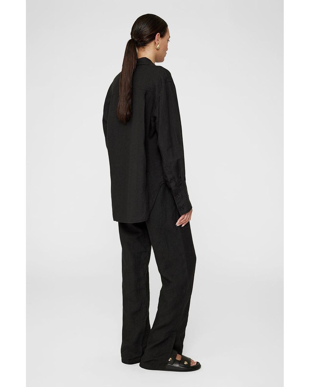 Anine Bing Black Torres Pant