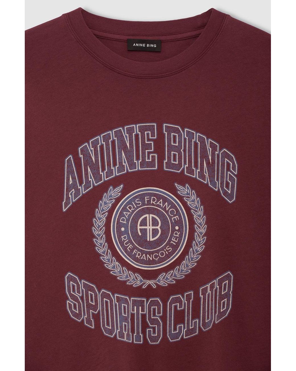 Anine Bing Red Cade Tee Collegiate