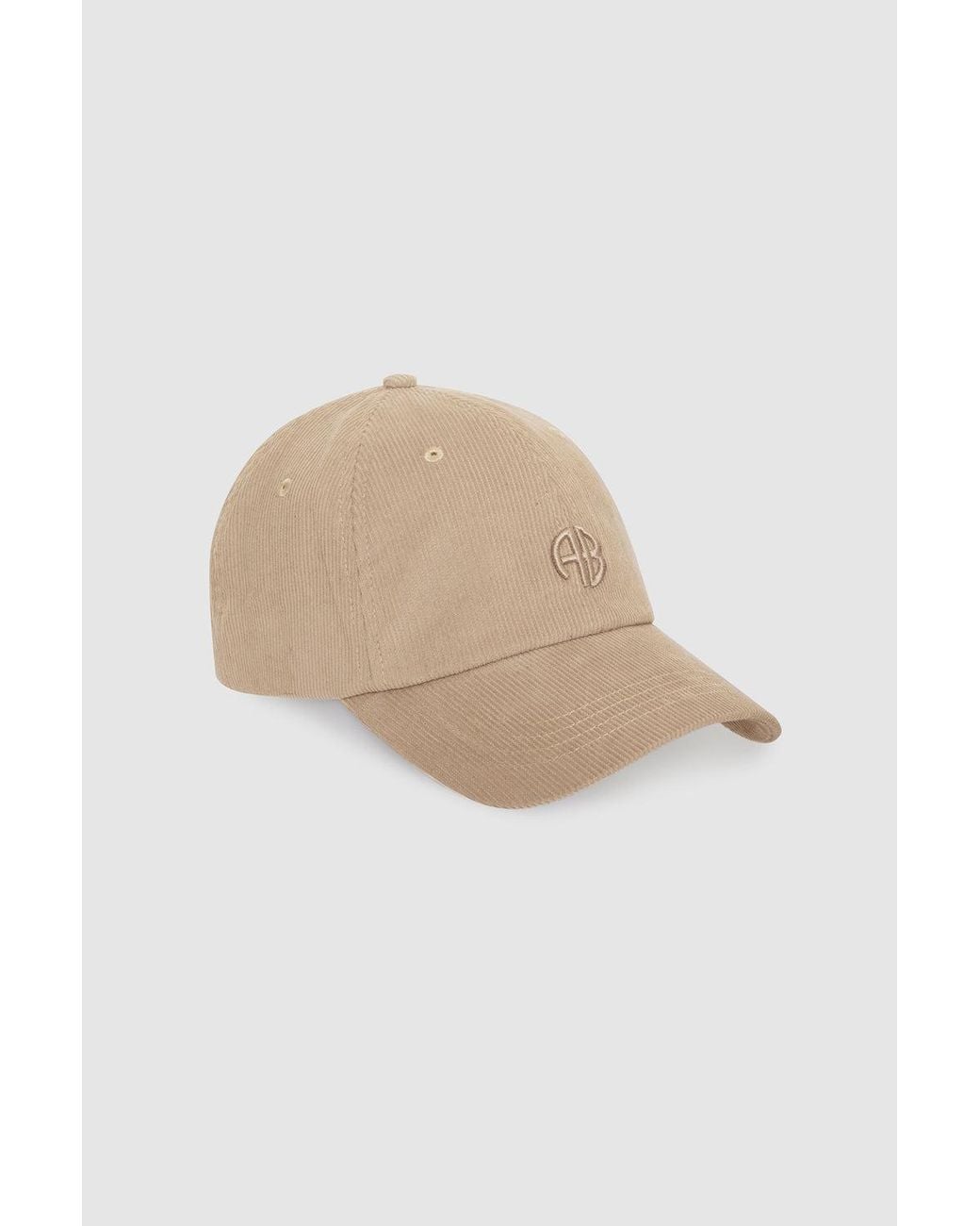 Anine Bing Natural Jeremy Baseball Cap Ab Corduroy