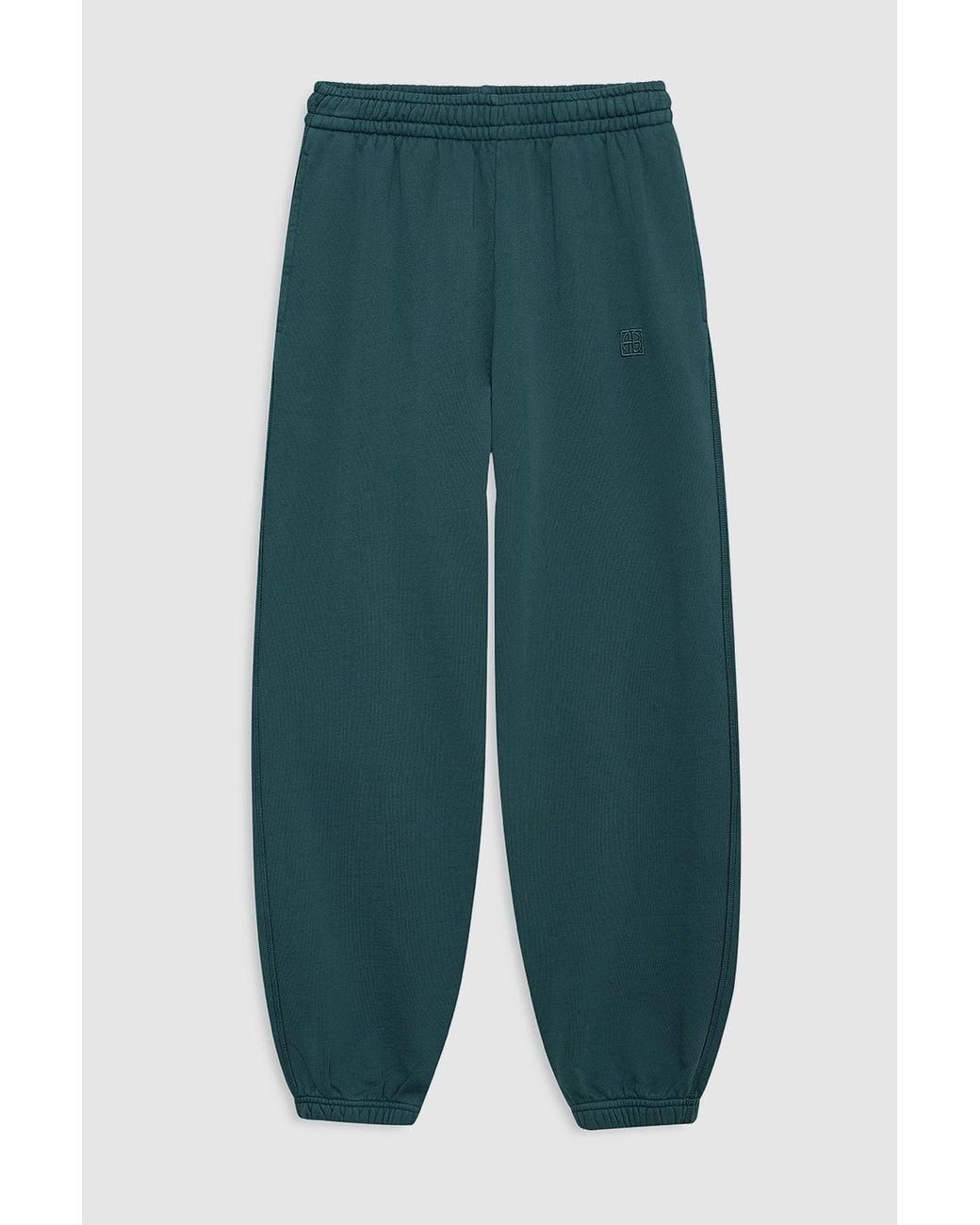 Anine Bing Green Karter Jogger Framed Monogram