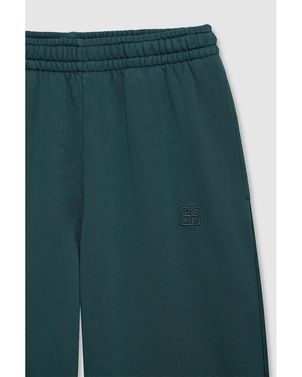 Anine Bing Green Karter Jogger Framed Monogram