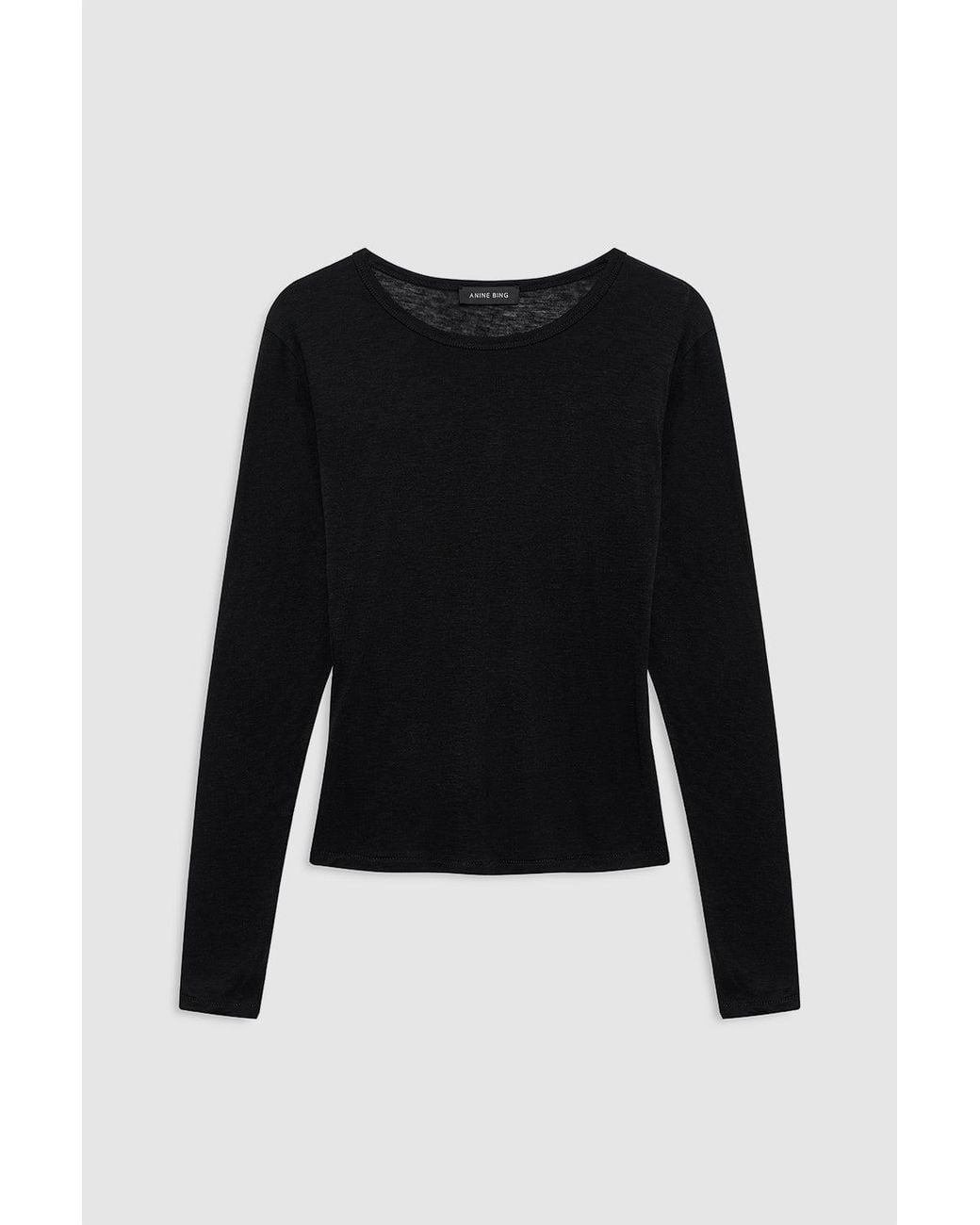 Anine Bing Blue Sylvie Long Sleeve Tee