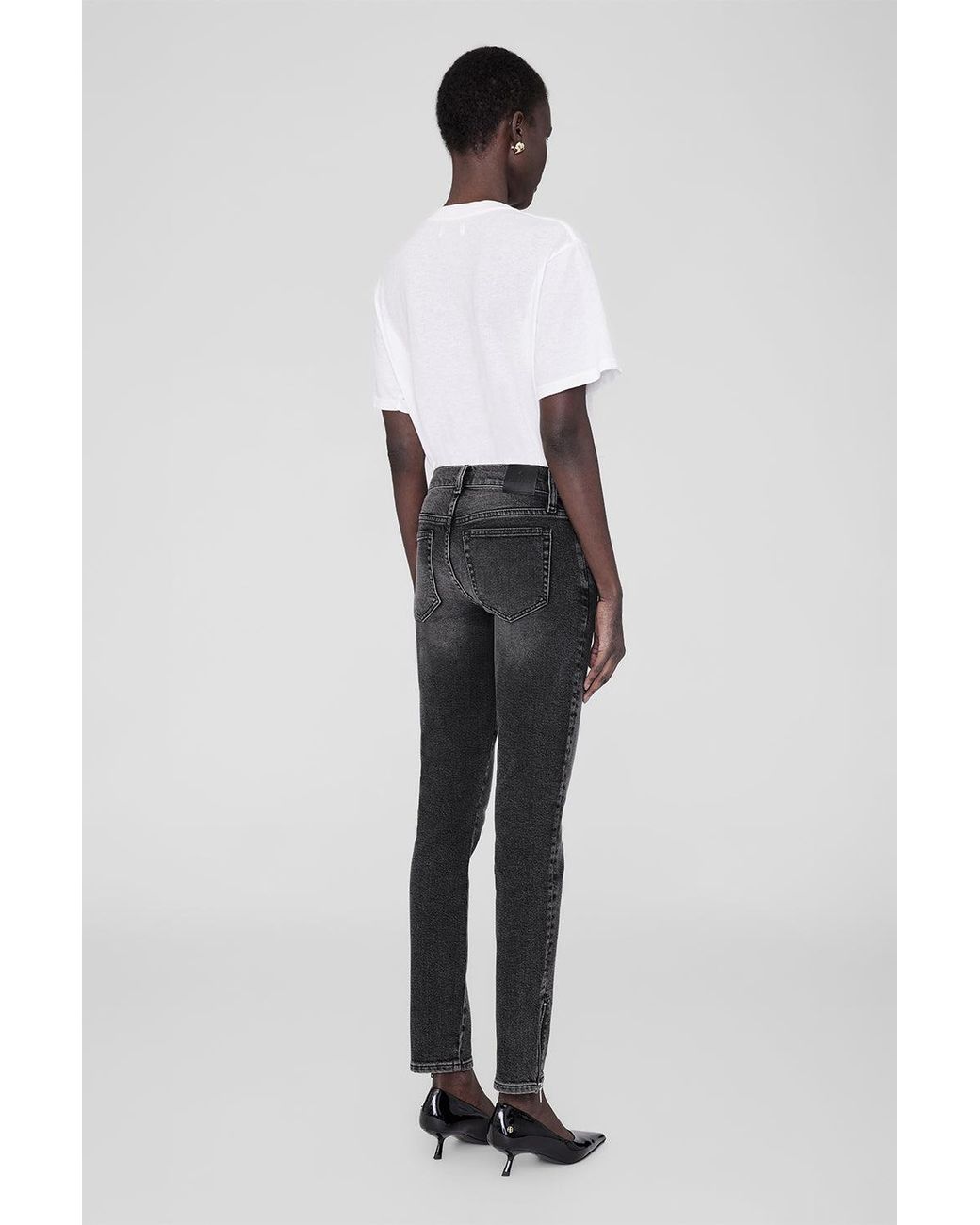 Anine Bing White Jax Jean