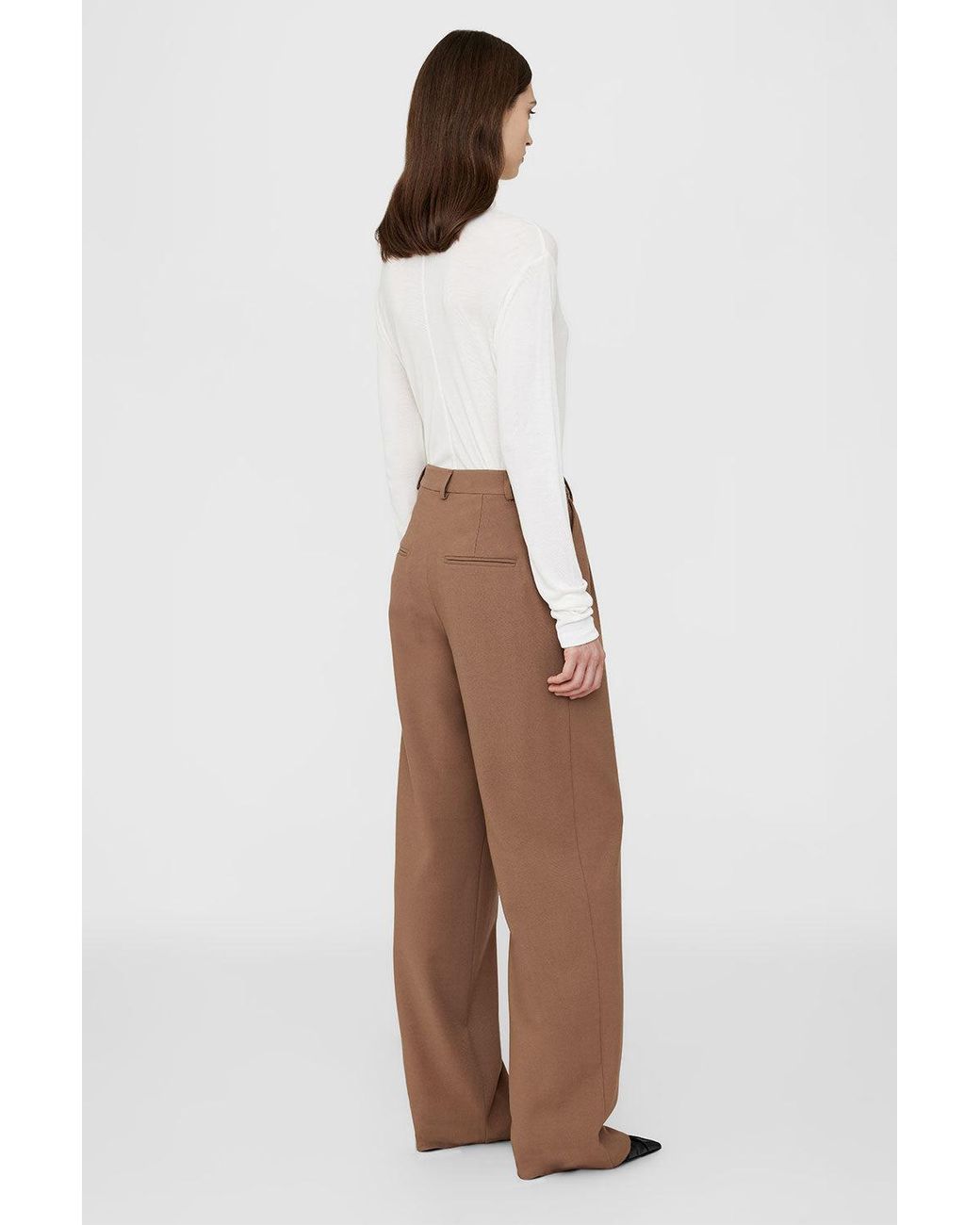 Anine Bing White Carrie Pant